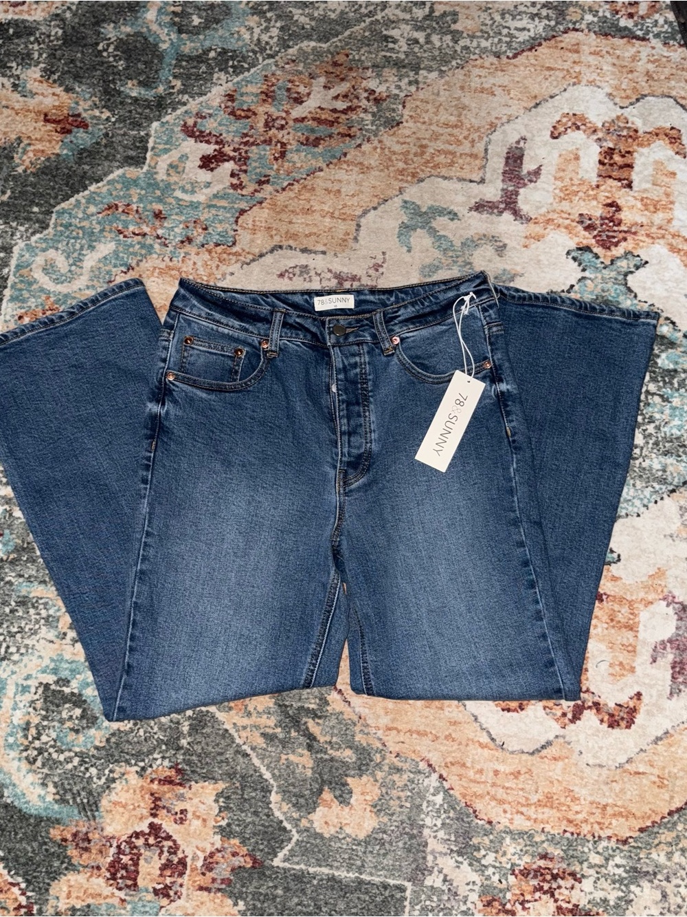 78 & Sunny - Braylon Straight Leg Women’s Cropped Jean in Pacific